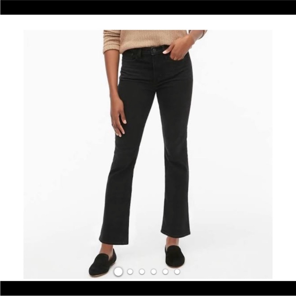 J. Crew high rise crop flare black jeans Size 31